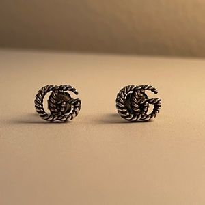 Gucci Women's GG Silver Stud Earrings